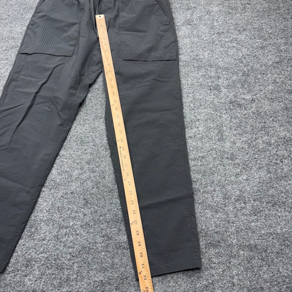 Lululemon Lab Mens Seersucker Jogger Pants Dark Gray Textured Tapered Size L - Picture 4 of 10